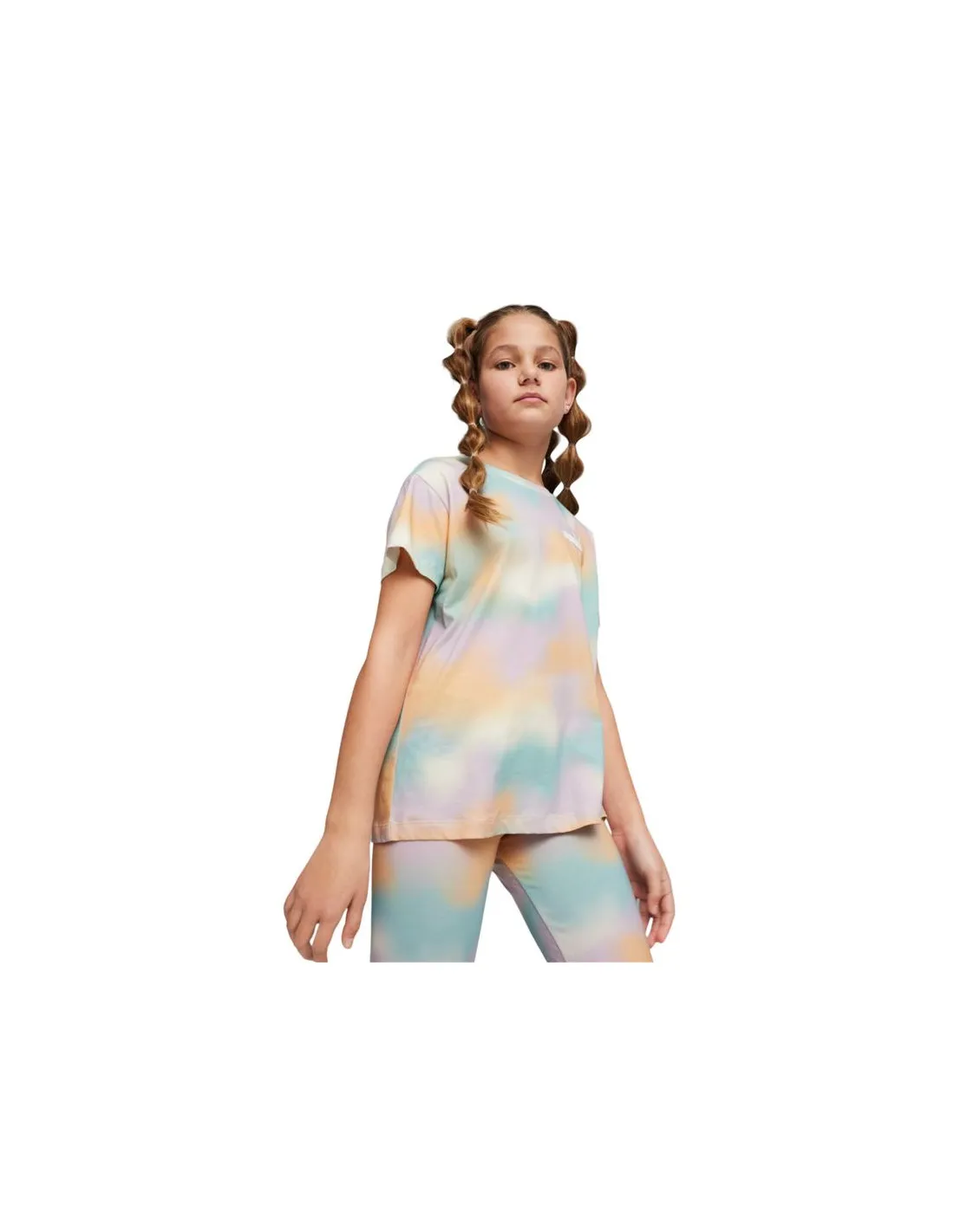 Camiseta Puma ESS+ SUMMER DAZE AOP Naranja Blanco Infantil