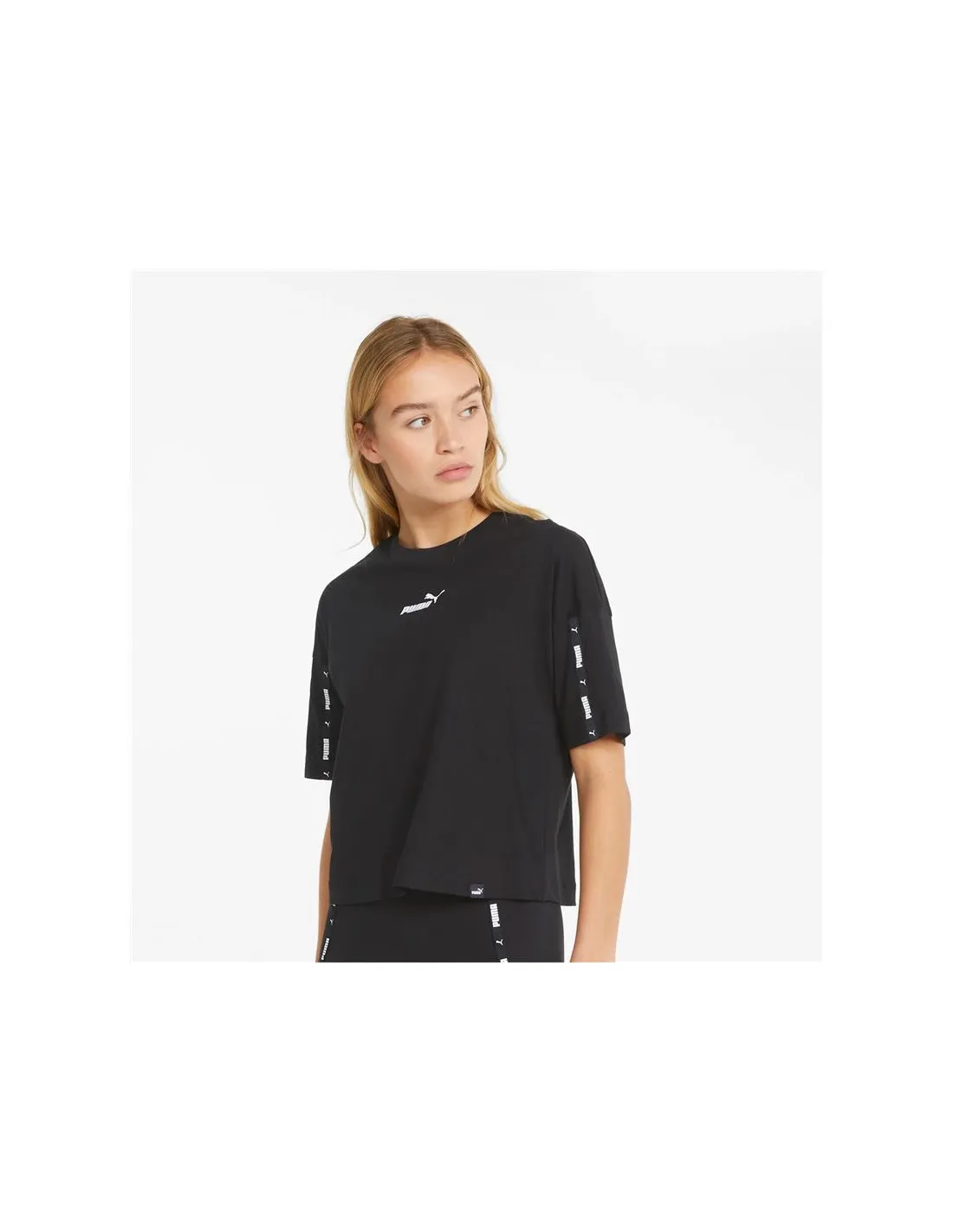Camiseta Puma Power Tape Crop W Black
