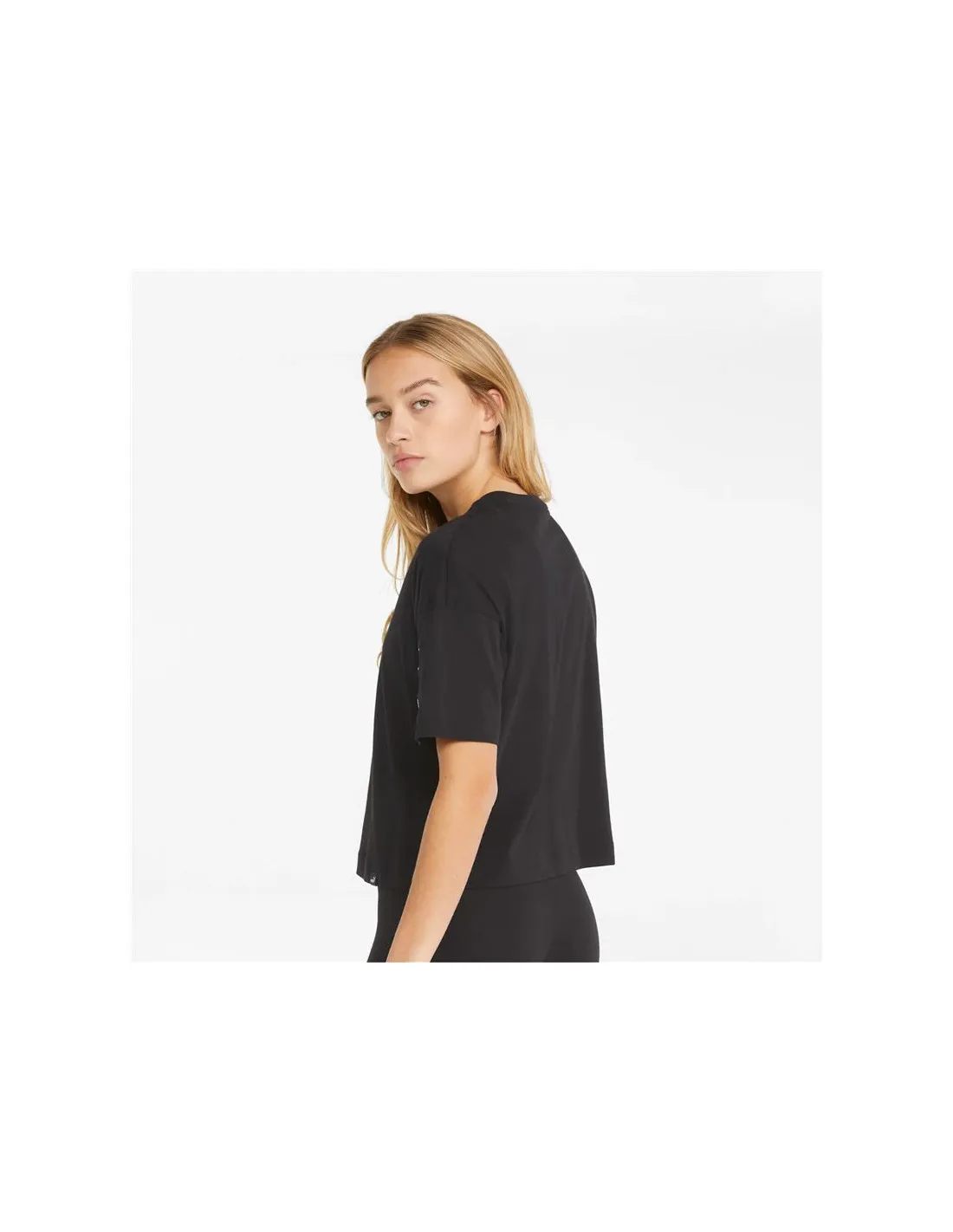 Camiseta Puma Power Tape Crop W Black