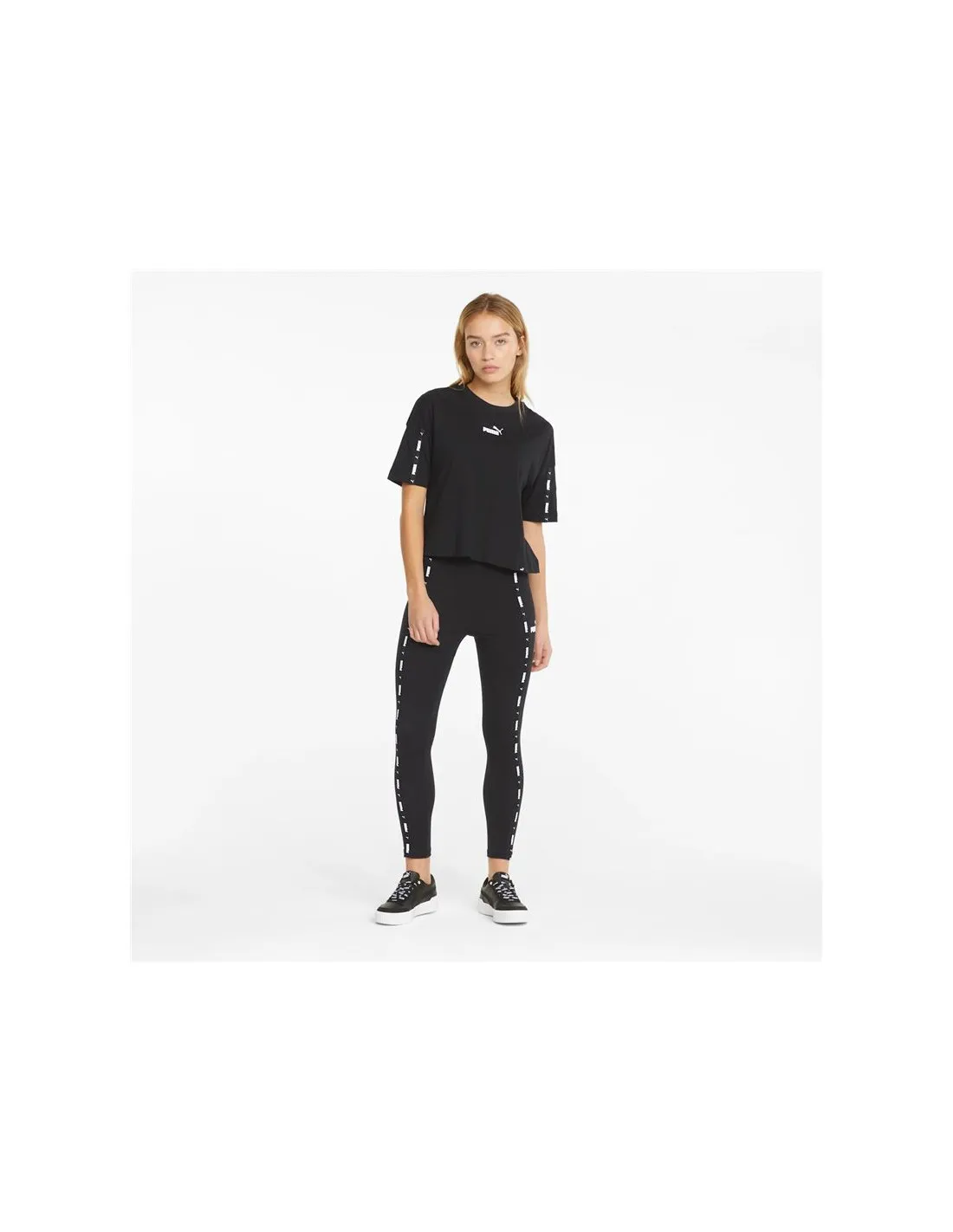 Camiseta Puma Power Tape Crop W Black