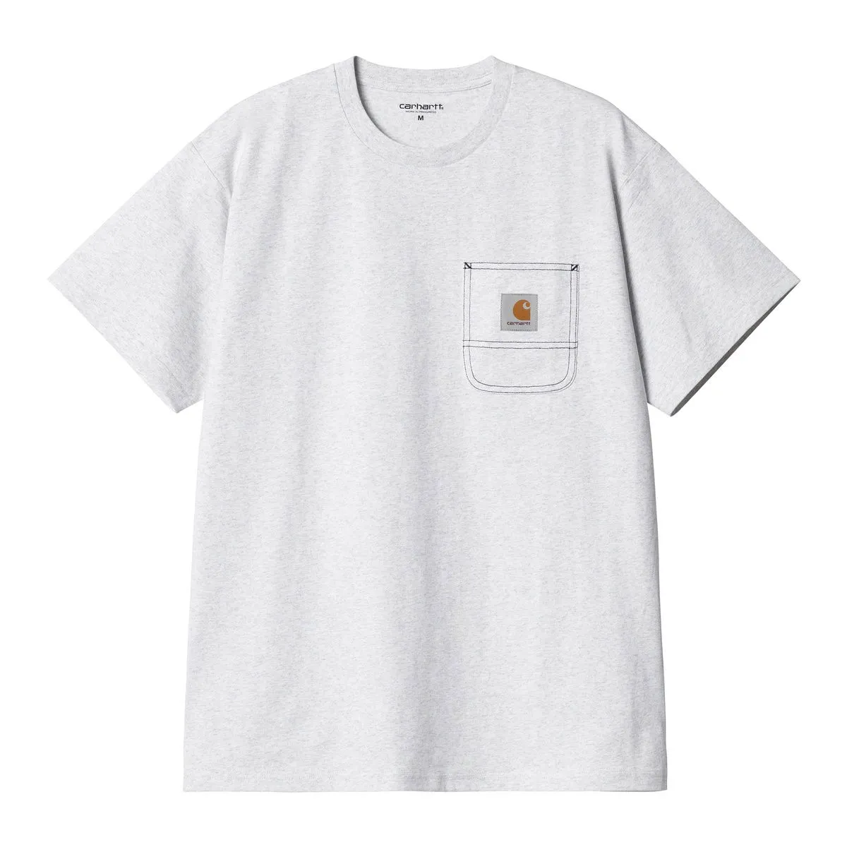 CARHARTT WIP S/S WORK POCKET TSHIRT ASH HEATHER / BLACK