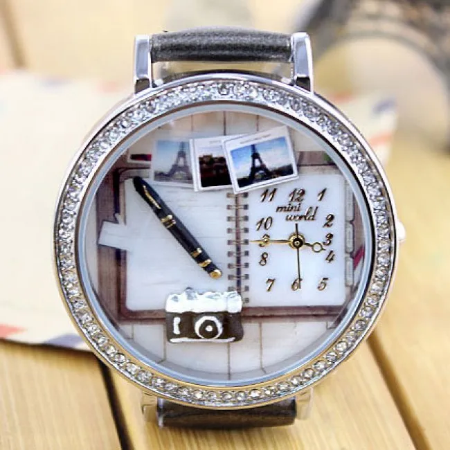 Cartoon Camera Notebook Polymer Clay Watch