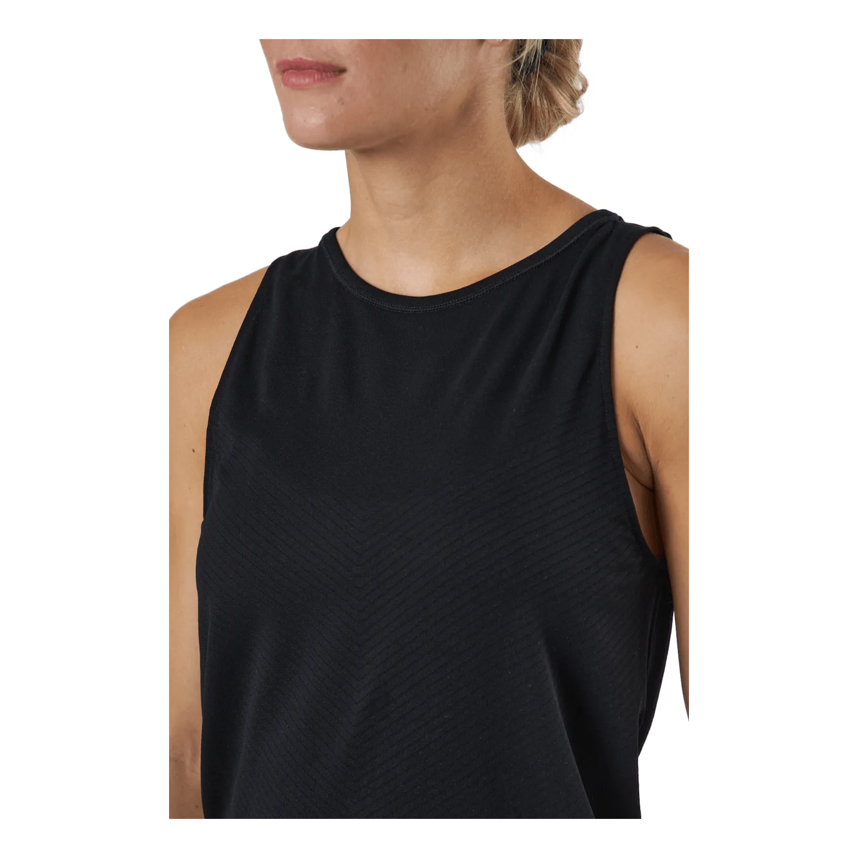 Casall Seamless Blocked Tank Black