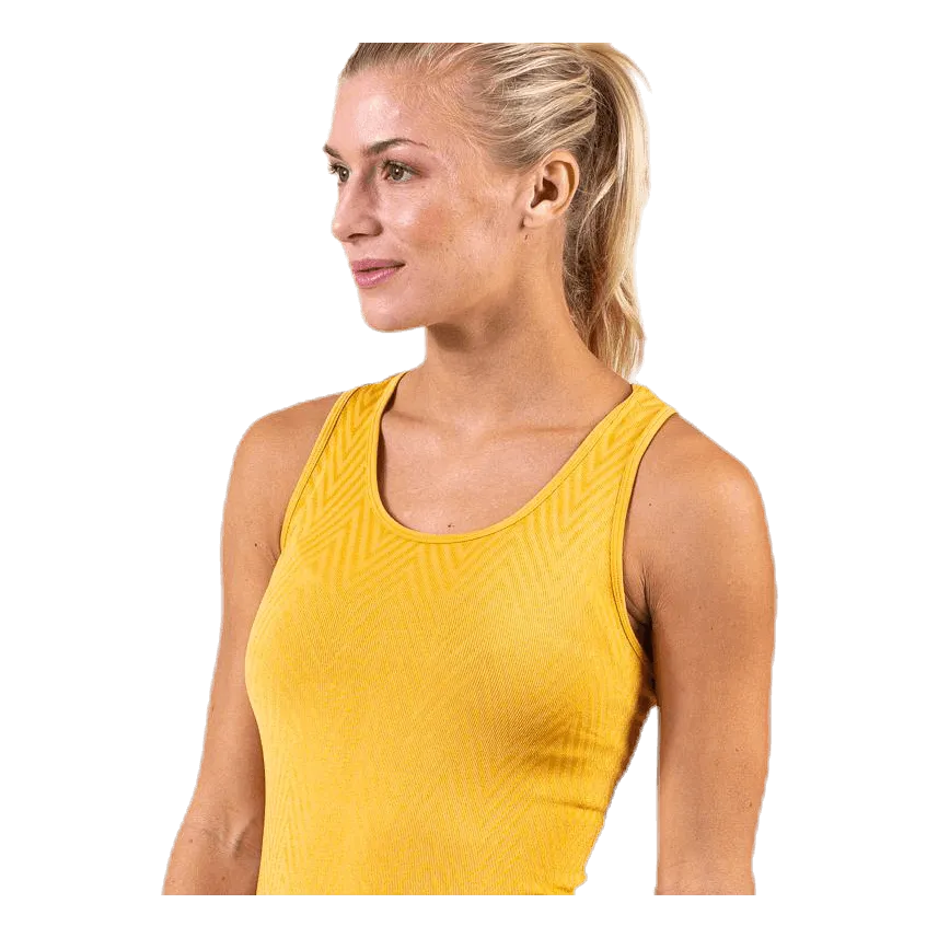 Casall Seamless Chevron Racerback Yellow