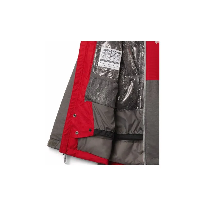 Chaqueta de esquí impermeable para niños Columbia Alpine Action II (City Grey Heather / Mtn Red)