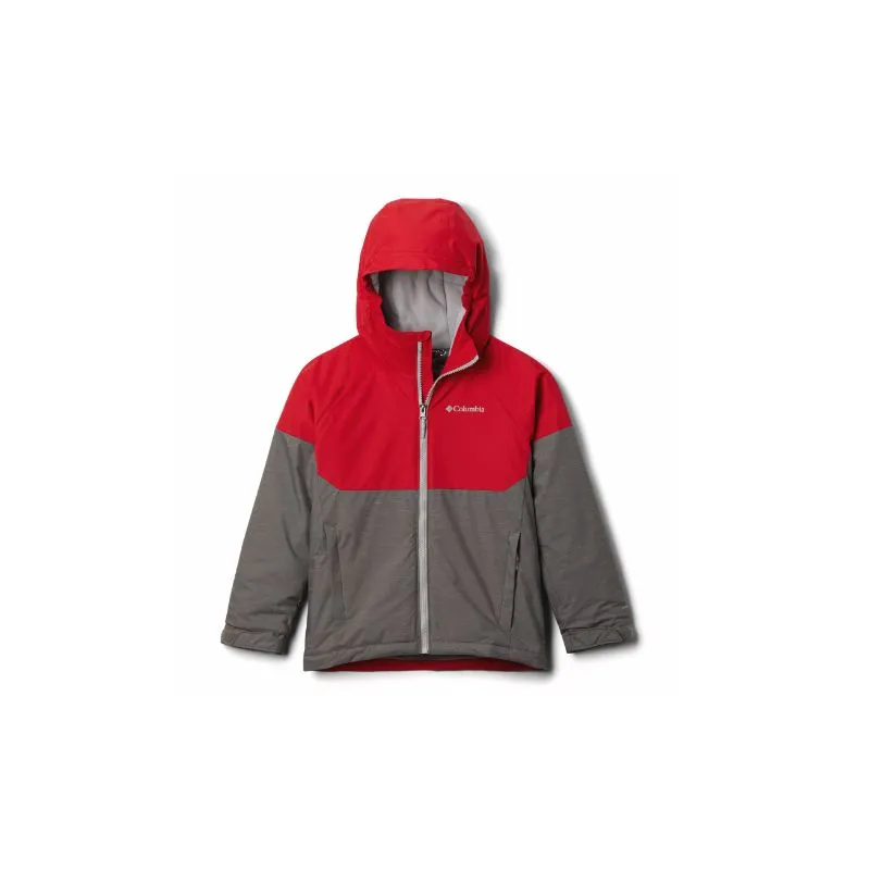 Chaqueta de esquí impermeable para niños Columbia Alpine Action II (City Grey Heather / Mtn Red)