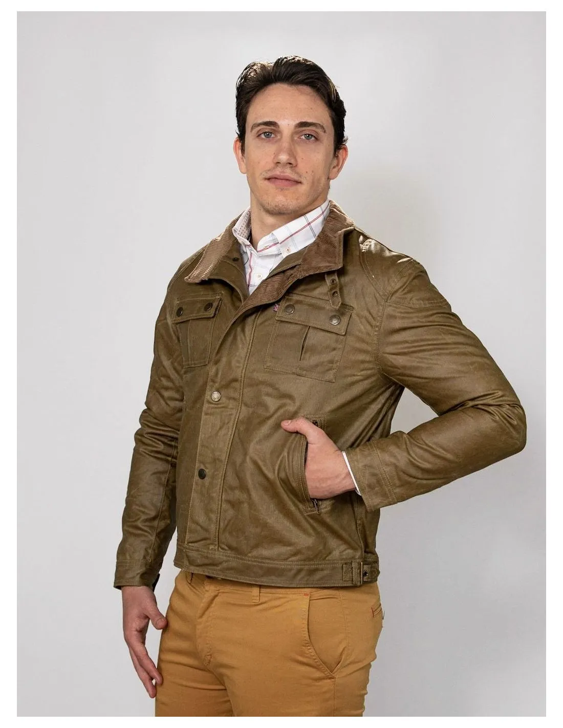 Chaqueta Encerada Biker Super Jacket Hombre