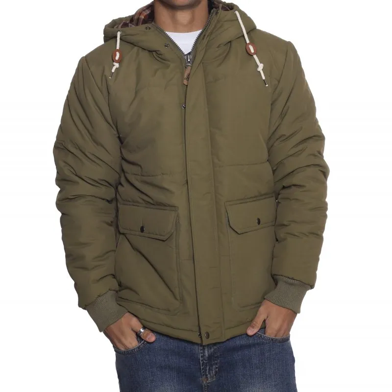 Chaqueta invierno SANTA CRUZ hombre Urbana con capucha cálida PLATEAU MENS OLIVE Ref. J039JK05 Verde caqui