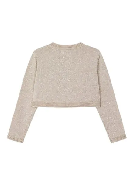 Chaqueta Mayoral Tricot Básica Tostado Para Niña