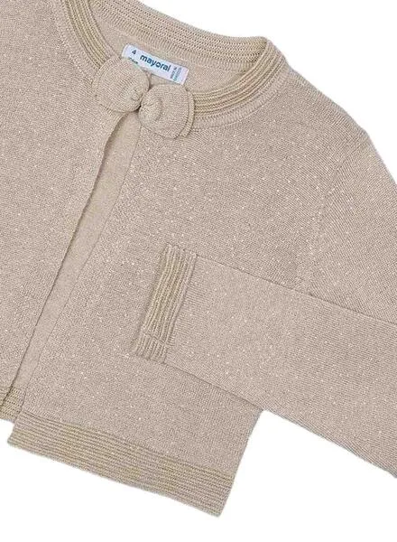 Chaqueta Mayoral Tricot Básica Tostado Para Niña