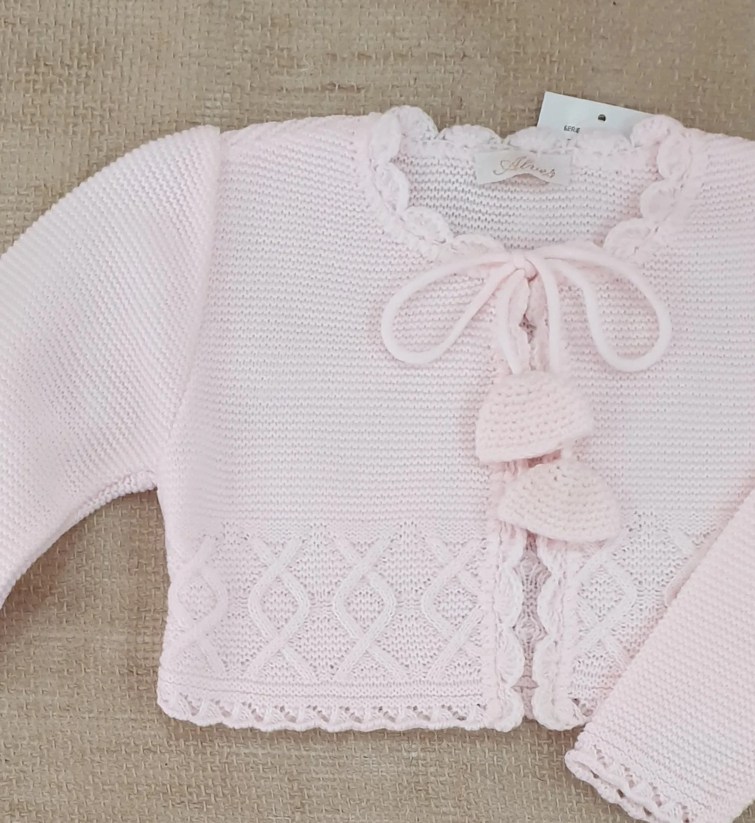 Chaqueta Punto Rosa bebé R120051