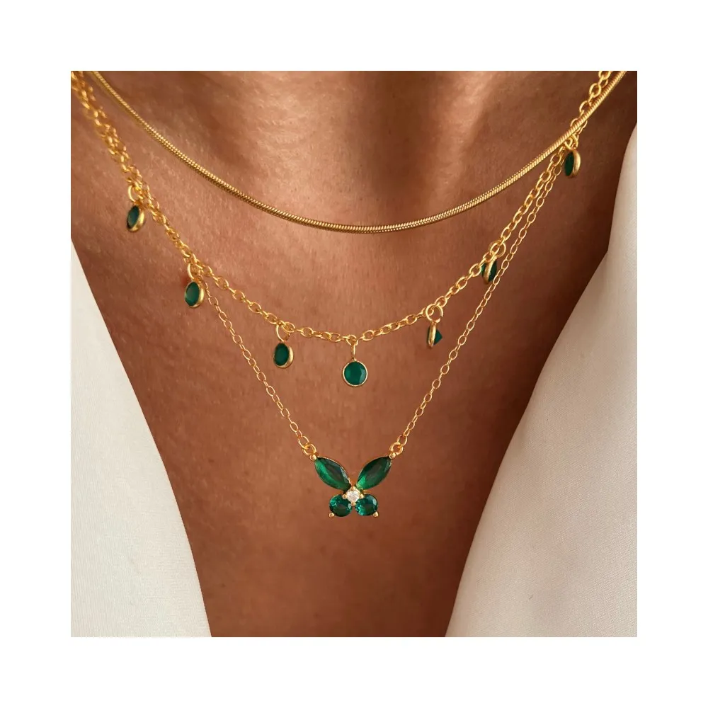 Collar Deli Green Oro
