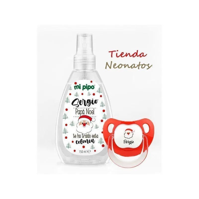 Colonia bebé con chupete Papá Noel