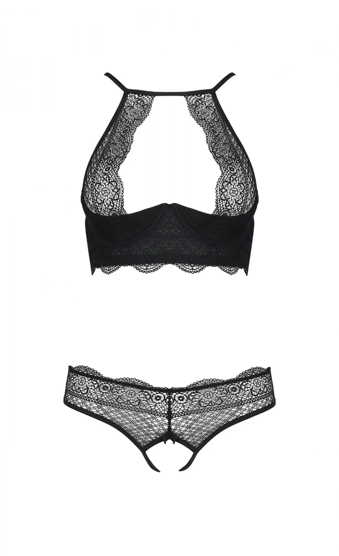 Conjunto de ropa interior abierta