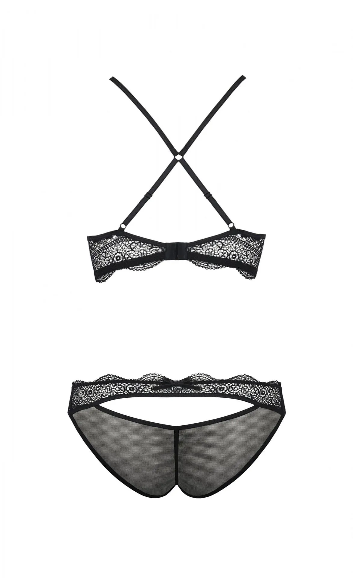 Conjunto de ropa interior abierta
