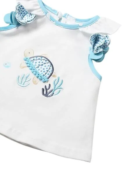 Conjunto Mayoral Baño Gorro Azul Para Bebé