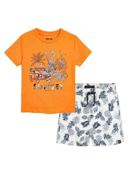 conjunto mayoral safari naranja para niño