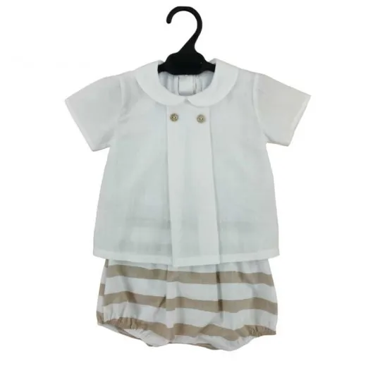 Conjunto para bebé Rapife blusa y bombacho rayas