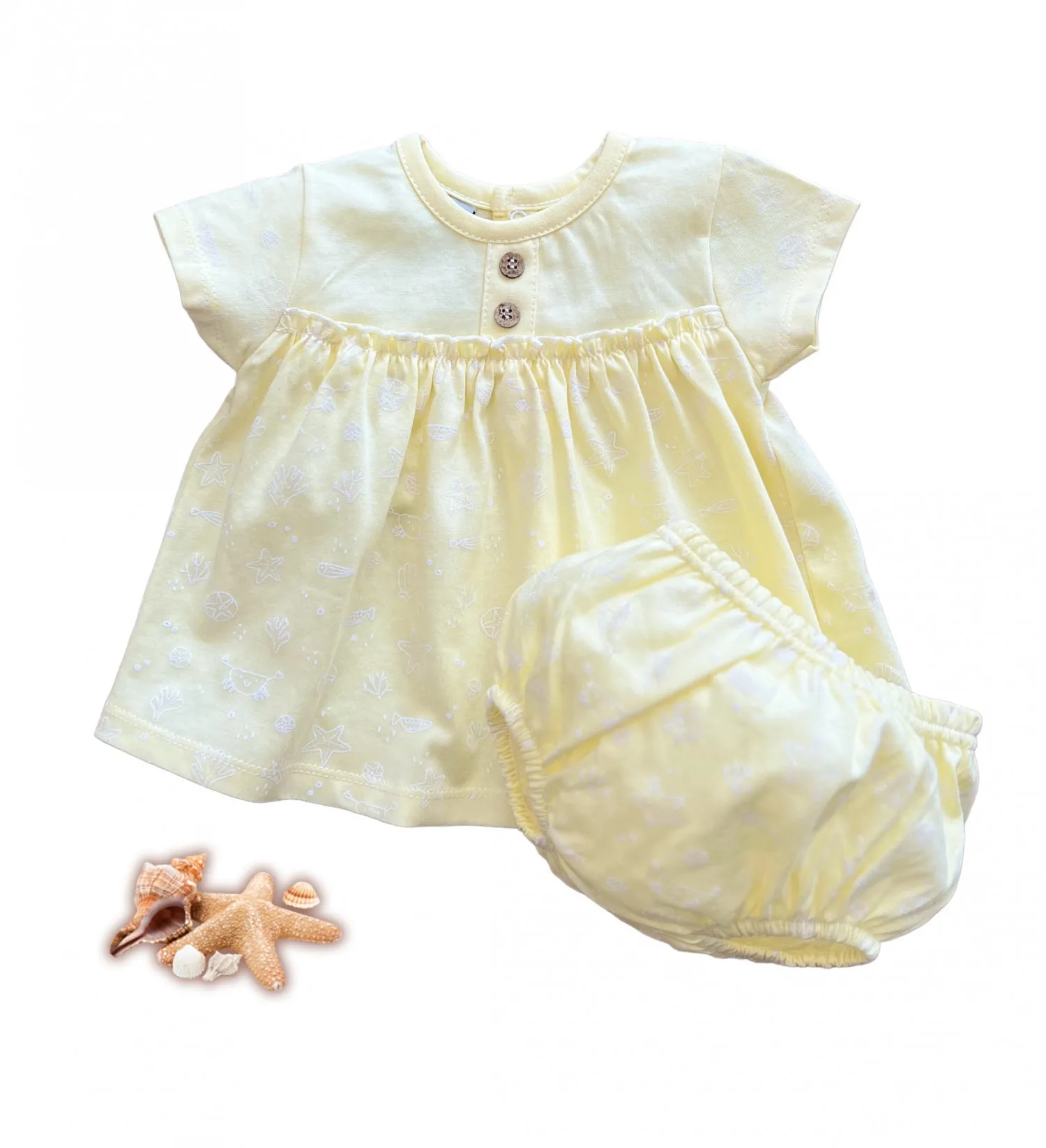 Conjunto para niña amarillo colección Crabs