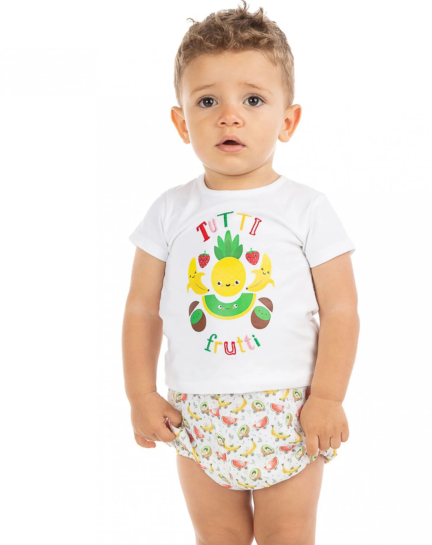 Conjunto para niño colección frutas tropicales