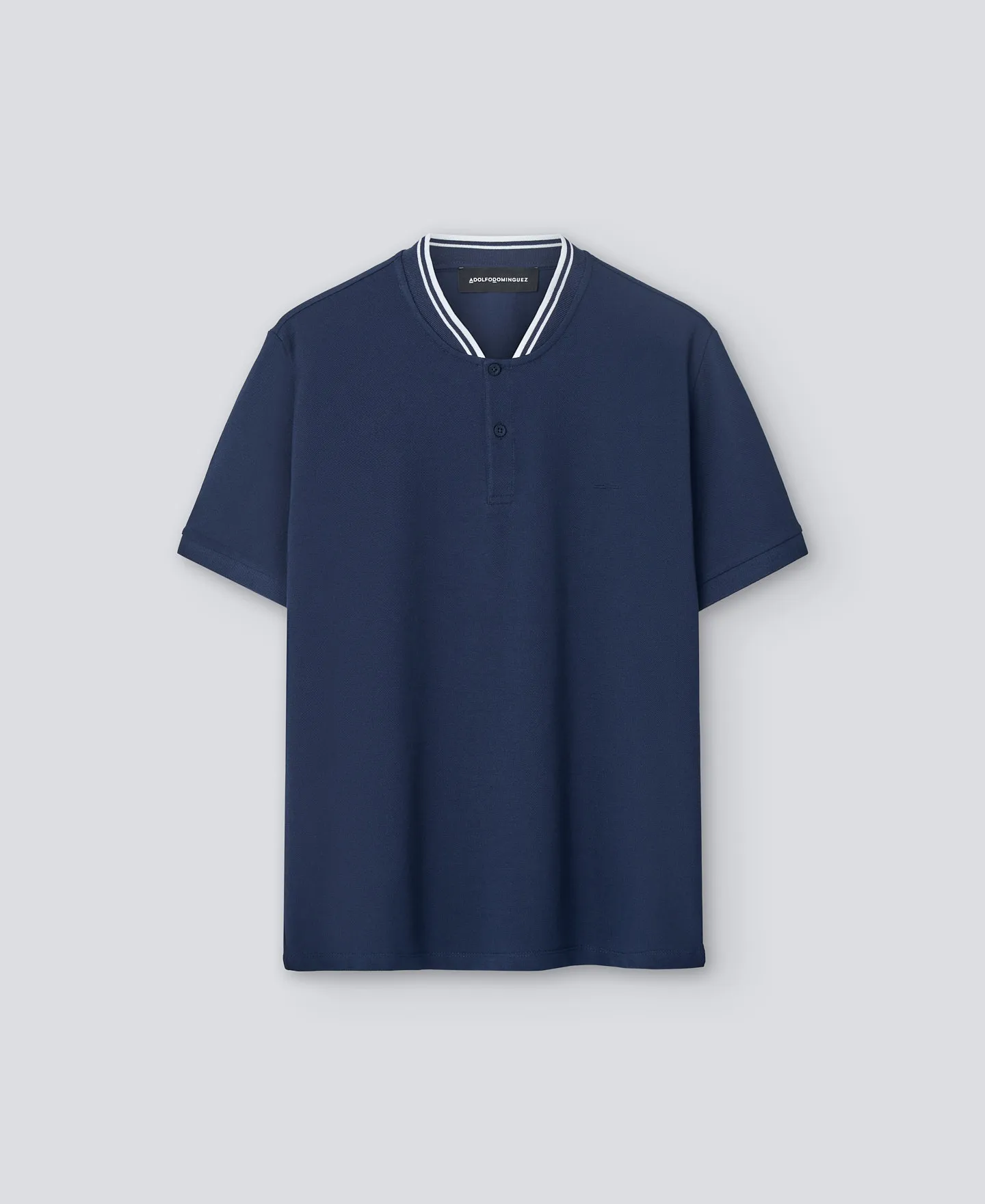 Cotton bomber collar polo shirt man