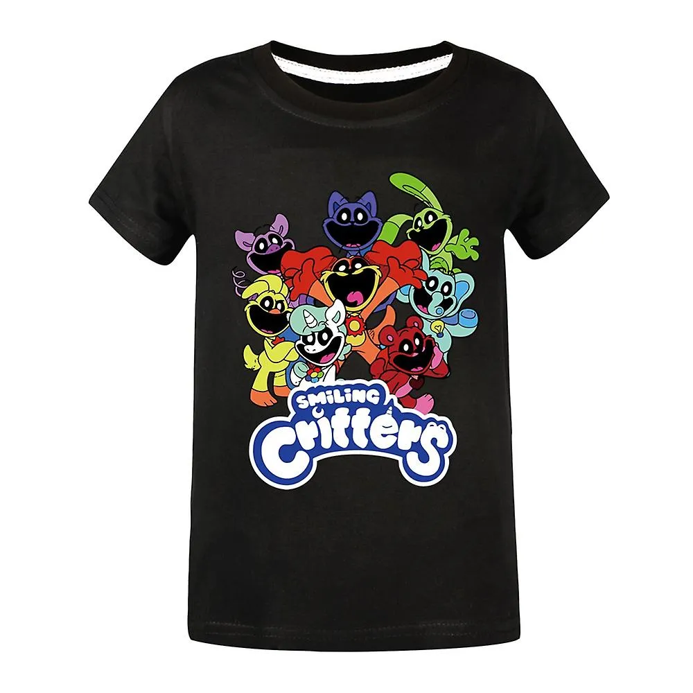 Criaturas sonrientes Camiseta Niños Dibujos animados Catnap Hoppy Rayuela Fans Niños Niñas Casual Manga Corta Camiseta Tops Rega