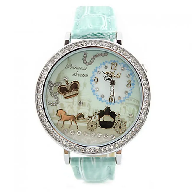 Crown Rhinestone Trim Polymer Clay Watch