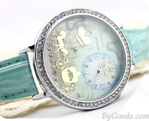 Crown Rhinestone Trim Polymer Clay Watch