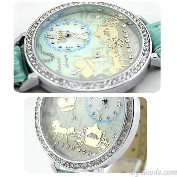 Crown Rhinestone Trim Polymer Clay Watch