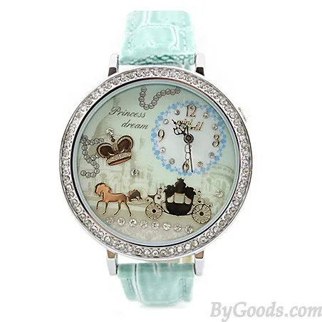 Crown Rhinestone Trim Polymer Clay Watch