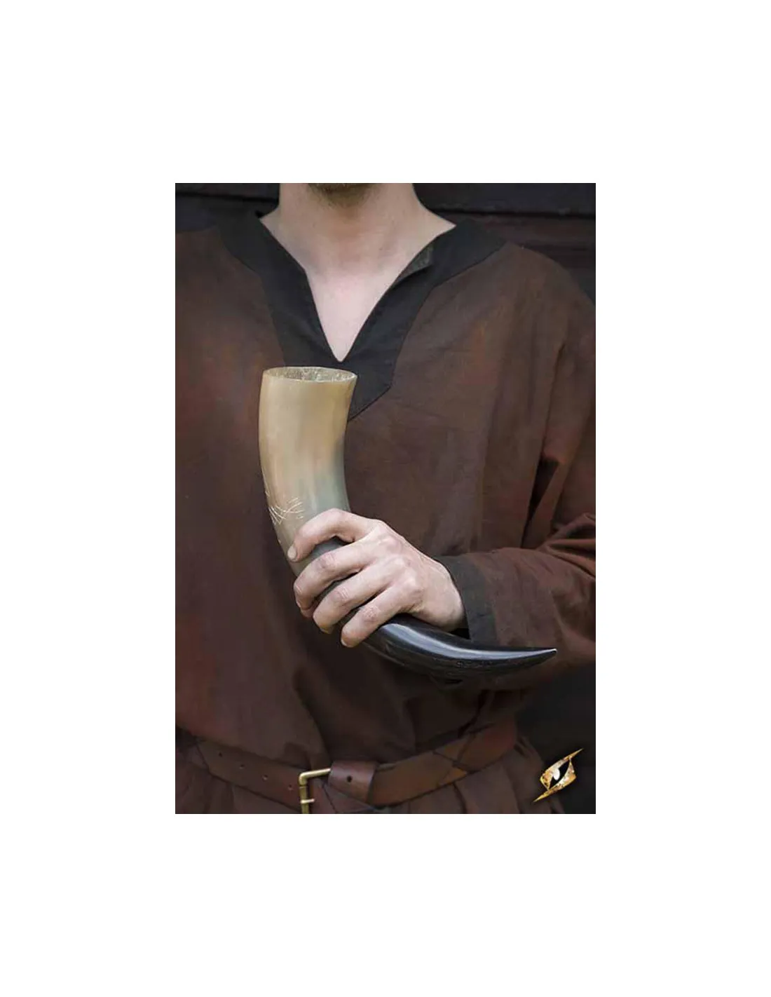 Cuerno vikingo del Druida, acabado claro
