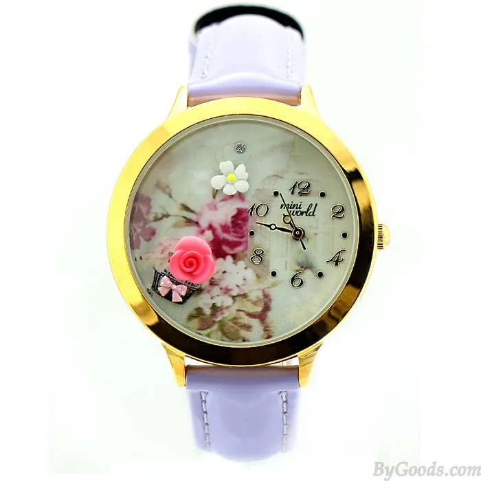 Cute Rose Gold Edge Polymer Clay Watch