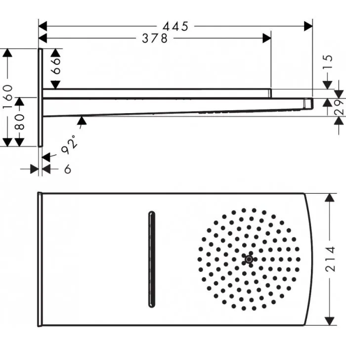Ducha fija Hansgrohe Raindance Rainfall 180 Air 2jet