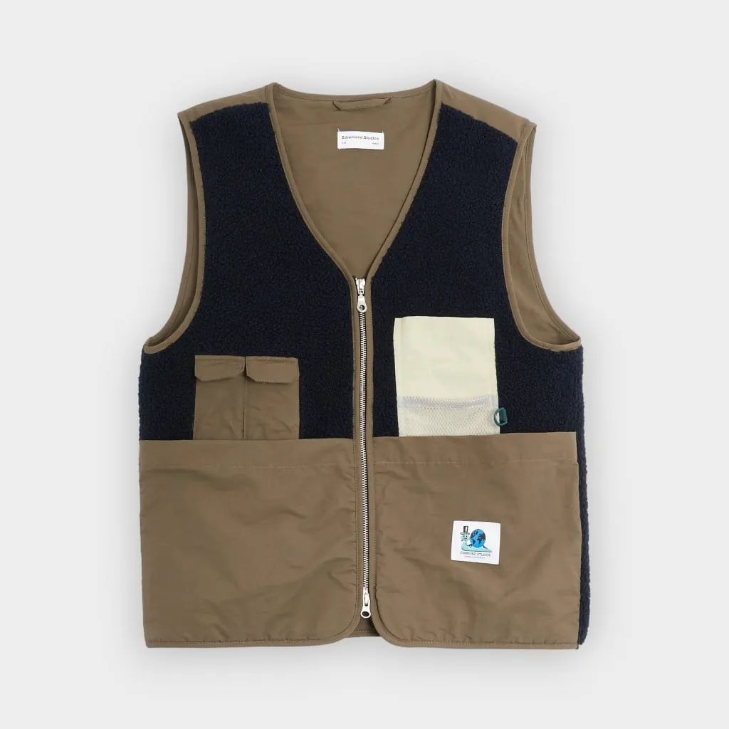 Edmmond – Chaleco Shearling Radio Club plain navy