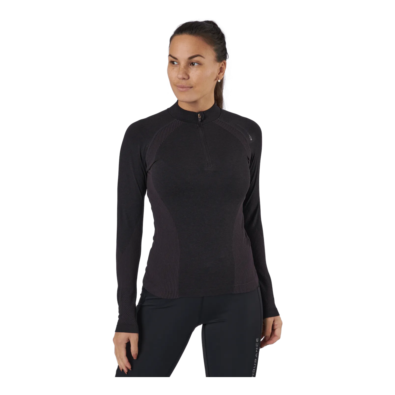 Endurance Halen W Seamless Midlayer Black Bean