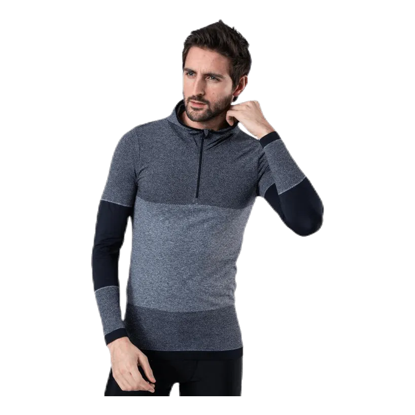 Endurance Kerto Melange Seamless Midlayer w/hood Black