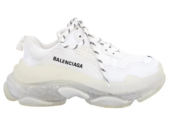 Everyday Zapatillas Triple S con suela transparente Balenciaga en poliéster blanco 
