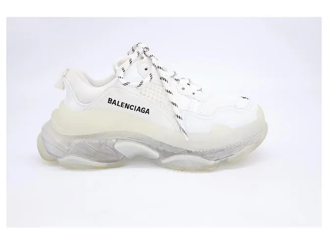 Everyday Zapatillas Triple S con suela transparente Balenciaga en poliéster blanco 