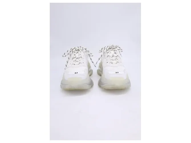 Everyday Zapatillas Triple S con suela transparente Balenciaga en poliéster blanco 