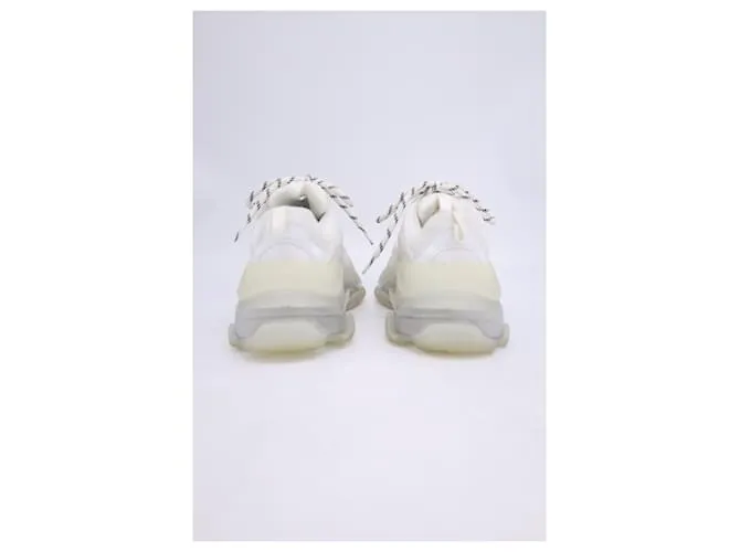 Everyday Zapatillas Triple S con suela transparente Balenciaga en poliéster blanco 