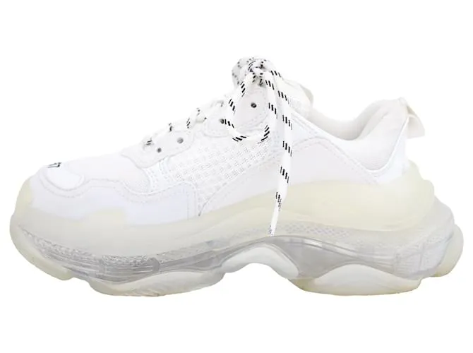 Everyday Zapatillas Triple S con suela transparente Balenciaga en poliéster blanco 