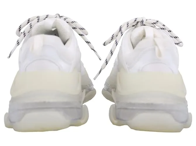 Everyday Zapatillas Triple S con suela transparente Balenciaga en poliéster blanco 