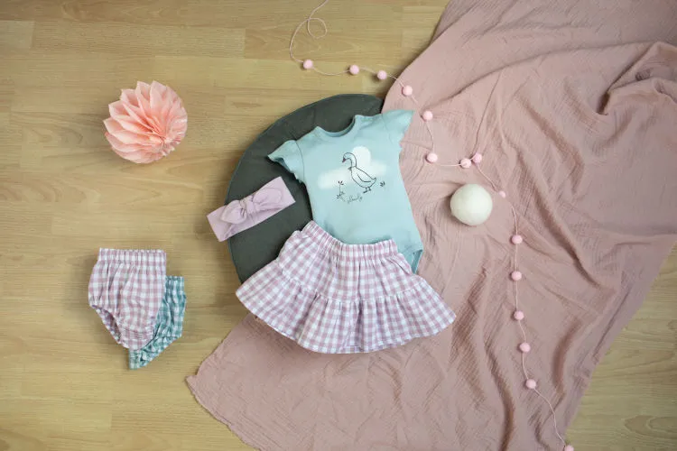 Falda de cuadros para niña colección Sweet Cherry