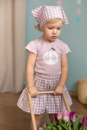 Falda de cuadros para niña colección Sweet Cherry