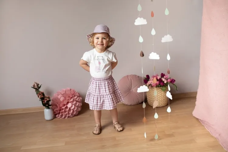 Falda de cuadros para niña colección Sweet Cherry