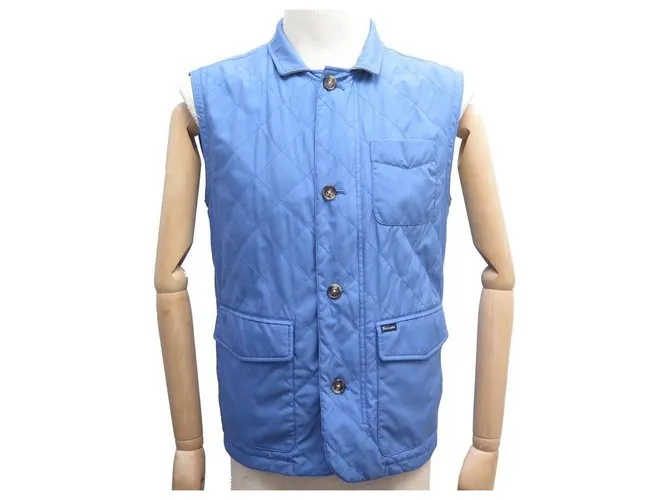 Façonnable NUEVA CHAQUETA SIN MANGAS FACONNABLE CHALECO ACOLCHADO S 46 CHALECO CHALECO AZUL 