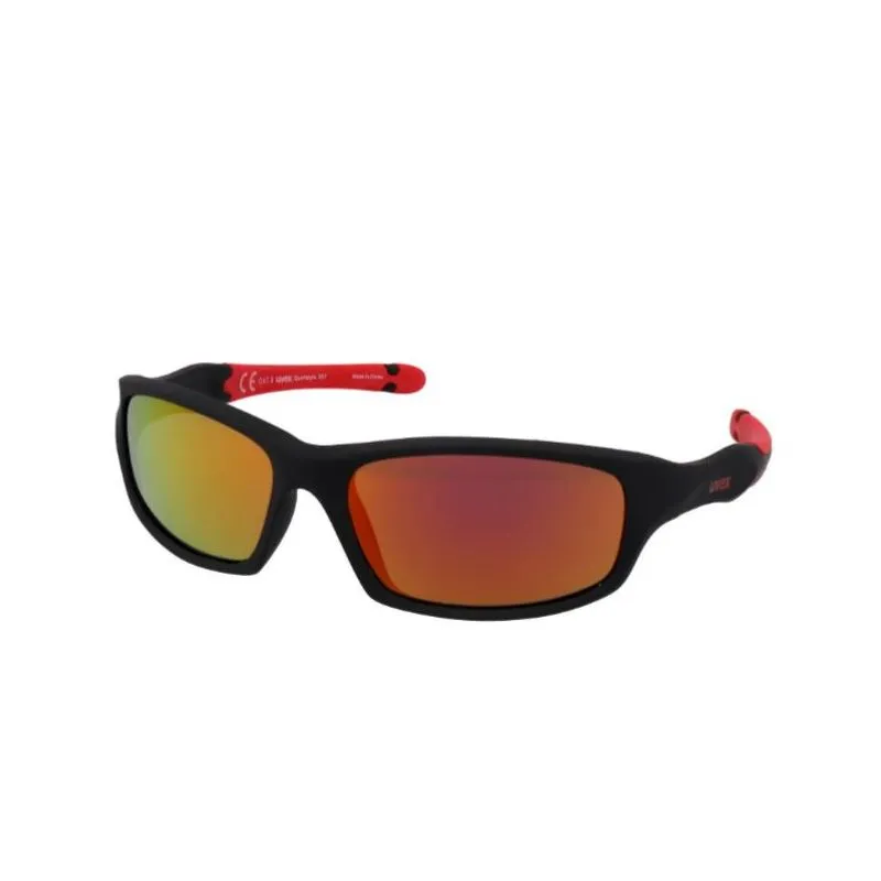 Gafas de sol infantiles Uvex Sportstyle 507 (negro/rojo)
