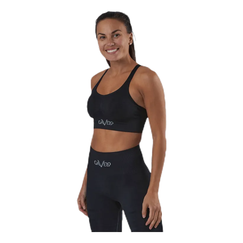 Gavelo Seamless Black Sports Bra Black