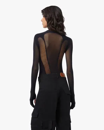 GCDS Seamless Long Sleeves Body Black