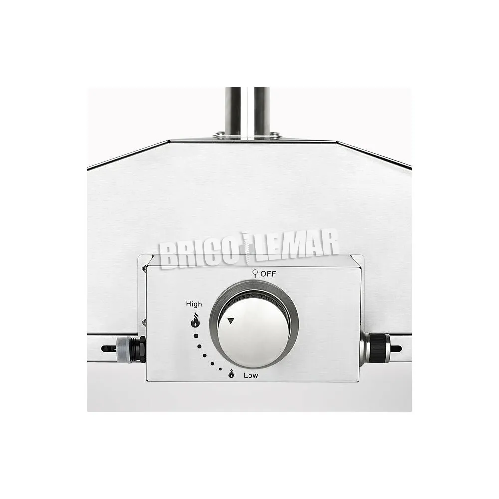 Horno de gas para pizza acero inoxidable H.Koenig GINO440